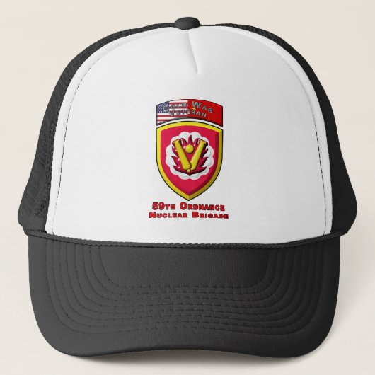 Iconische 59e Ordnance Nuclear Brigade Trucker Pet (Voorkant)