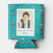 Iconische 90's verjaardagscadeau met foto blikjeskoeler (Voorkant)