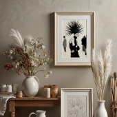 Iconische aanwezigheid: avant-garde monochrome Mod Poster