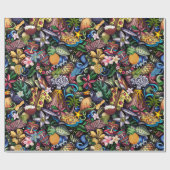 Iconische Afbeeldingen van Hawaii Wrapping Paper R Cadeaupapier (Vlak)