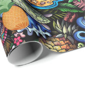 Iconische Afbeeldingen van Hawaii Wrapping Paper R Cadeaupapier (Rol Hoek)