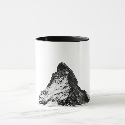 Iconische alpiene bergmatterhorn in het zwart mok (Midden)
