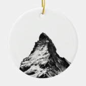 Iconische alpiene bergmatterhorn in zwarte Mok Keramisch Ornament (Voorkant)
