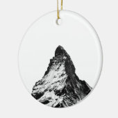 Iconische alpiene bergmatterhorn in zwarte Mok Keramisch Ornament (Links)