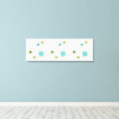 Iconische atomaire sterbursts omwikkeld doek canvas afdruk (Insitu (Houten vloer))