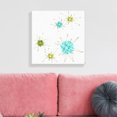 Iconische atomaire sterbursts omwikkeld doek canvas afdruk (Insitu (Woonkamer))