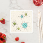 Iconische Atomic Starbursts Papieren servetten (Insitu)