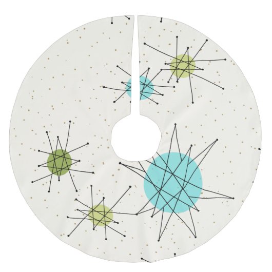 Iconische atoomstaarten blazen kerstboomrokken kerstboom rok (Voorkant)