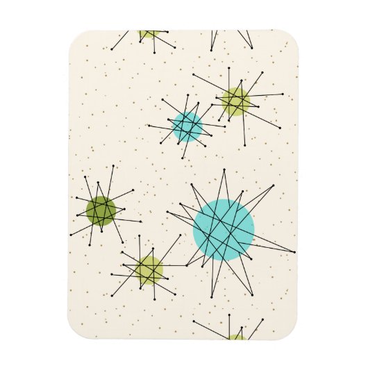 Iconische atoomstarbursts Flexibele magneet (Verticaal)