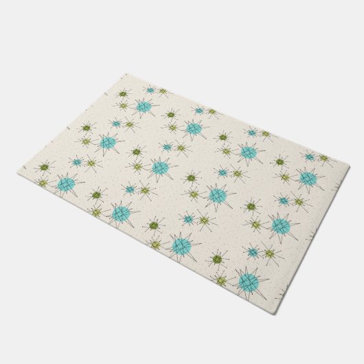 Iconische atoomstartbarsten van deurmat (Schuin)