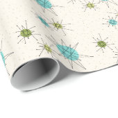 Iconische atoomstomen Verpakkingspapier Cadeaupapier (Rol Hoek)