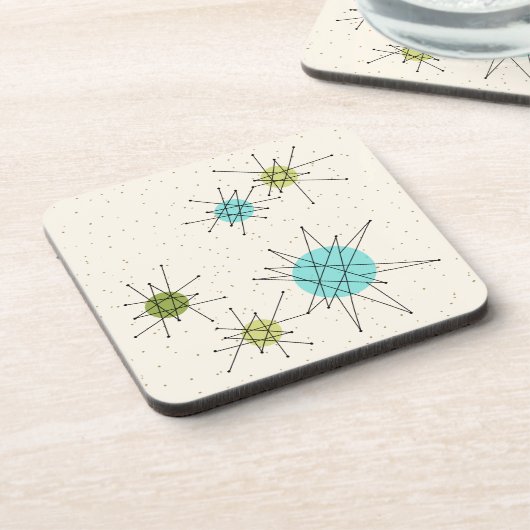 Iconische atoomstoten harde Onderzetters van kunst (Linkerzijde)