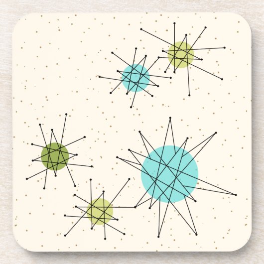 Iconische atoomstoten harde Onderzetters van kunst (Voorkant)