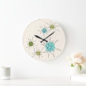 Iconische atoomstoten rond de wandklok (Huis)