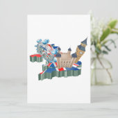 Iconische bezienswaardigheden Londen UK Kaart Brit (Staand voorkant)