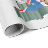 Iconische bezienswaardigheden Londen UK Kaart Brit Cadeaupapier (Rol Hoek)