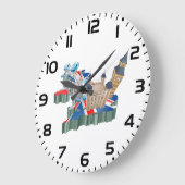 Iconische bezienswaardigheden Londen UK Kaart Brit Grote Klok (Hoek)