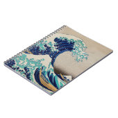 Iconische Blauwe Grote Golf Japanse kunst Notitieboek (Linkerzijde)