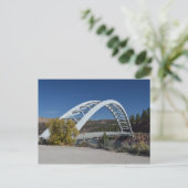 Iconische brug bij Flaming Gorge Lake Spillway Briefkaart (Staand voorkant)