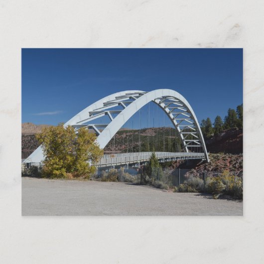 Iconische brug bij Flaming Gorge Lake Spillway Briefkaart (Voorkant)