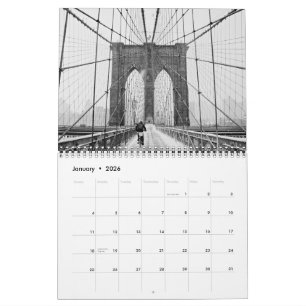 Iconische Bruggen van New York City 2026 Foto Wand Kalender