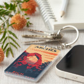 Iconische Delicate Arch Moab Utah Souvenir Sleutelhanger (Voorkant Rechts)