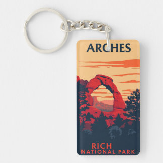 Iconische Delicate Arch Moab Utah Souvenir Sleutelhanger