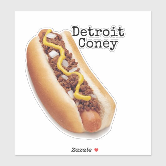 Iconische Detroit Coney Dog Sticker (Vel)