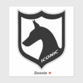 Iconische Dobermans Logo Sticker (Vel)