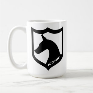 Iconische Dobermans Logo Sticker Koffiemok