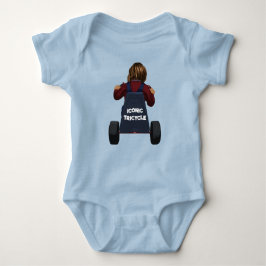 Iconische driewieler Cute baby jongen meisje Hallo Romper