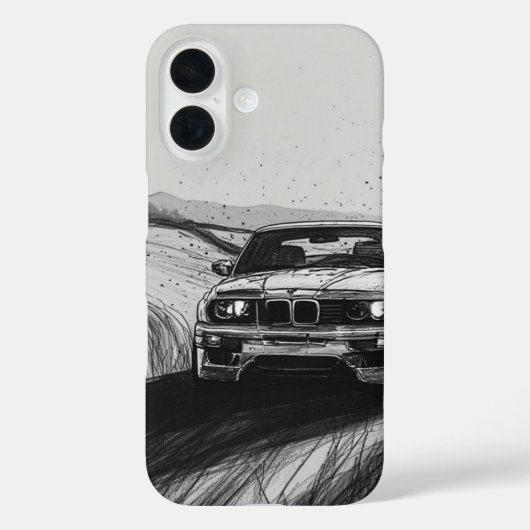 Iconische Drift: E30-schets Case-Mate iPhone Case (Achterkant)