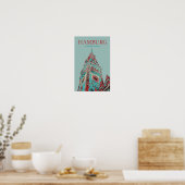 Iconische Duitse architectuur Hamburg City Hall To Poster (Keuken)