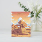 Iconische Egyptische piramides en sfinx Briefkaart (Staand voorkant)