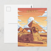 Iconische Egyptische piramides en sfinx Briefkaart (Voorkant / Achterkant)