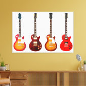 ICONISCHE ELEKTRISCHE GITAREN 32x48 Canvas Afdruk (Insitu (Woonkamer))