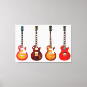 ICONISCHE ELEKTRISCHE GITAREN 32x48 Canvas Afdruk (Voorkant)