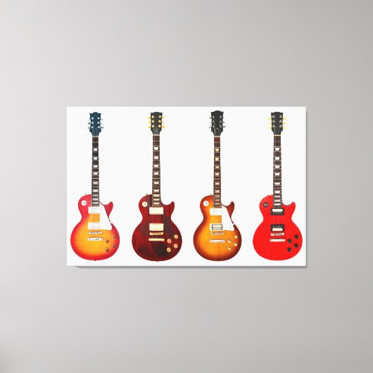 ICONISCHE ELEKTRISCHE GITAREN 32x48 Canvas Afdruk (Voorkant)
