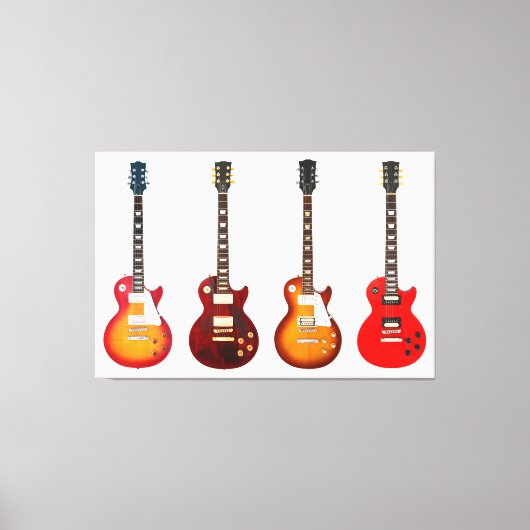 ICONISCHE ELEKTRISCHE GITAREN 40x60 Canvas Afdruk (Voorkant)