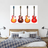 ICONISCHE ELEKTRISCHE GITAREN 40x60 Canvas Afdruk (Insitu (Slaapkamer))