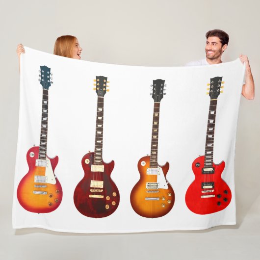 ICONISCHE ELEKTRISCHE GITAREN FLEECE DEKEN (In situ)