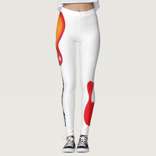 ICONISCHE ELEKTRISCHE GITAREN LEGGINGS (Voorkant)