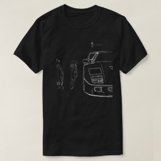 Iconische F 40 Outline T-shirt | Zuiger en draad