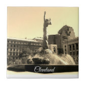 Iconische fontein (CLE) Tegeltje (Voorkant)