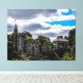 Iconische foto van Belvedere Castle in NYC Canvas Afdruk (Insitu (Houten vloer))