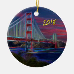 Iconische Golden Gate Bridge Keramisch Ornament