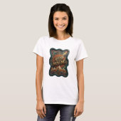 Iconische Gouden KEEP MOVING Statement T-shirt (Voorkant volledig)