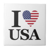 Iconische "I ❤️ USA" Keramisch accent Tegel Tegeltje (Voorkant)