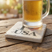 Iconische "I ❤️ USA" stenen Onderzetter