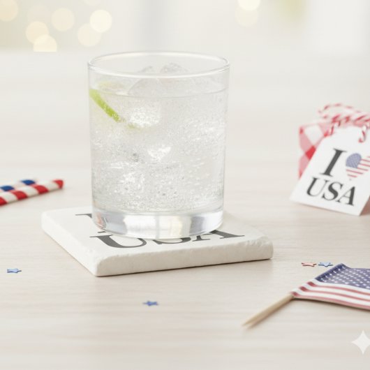 Iconische "I ❤️ USA" stenen Onderzetter